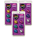 Dowling Magnets Hero Magnets: Big Push Pin Magnets, 13/16" x 1-5/16", Assorted Colors, 6 Magnets Per Pack, Set Of 3 Packs