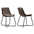 Glamour Home Amery Dining Chairs, Brown, Set Of 2 Chairs
