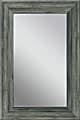 PTM Images Framed Mirror, Wooden, 36"H x 24"W, Stone Gray