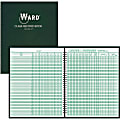 Ward Hubbard Comp. Class Record Book - Wire Bound - 8 1/2" x 11" Sheet Size - White Sheet(s) - Dark Green Cover - 1 Each