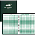 Ward Hubbard Comp. Teacher's 9-10 Wk Class Record Book - Wire Bound - 8 1/2" x 11" Sheet Size - White Sheet(s) - Green Print Color - Green Cover - 1 Each