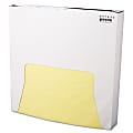 Bagcraft Grease-Resistant Paper Wraps, 12" x 12 ", Yellow, 1,000 Sheets Per Box, Case Of 5 Boxes