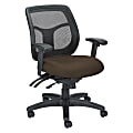 Raynor® Eurotech Apollo VMFT9450 Mid-Back Multifunction Manager Chair, 39 1/2"H x 26"W x 20"D, Brown Forte Fudge Fabric