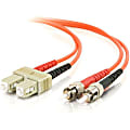 C2G 4m SC-ST 62.5/125 OM1 Duplex Multimode PVC Fiber Optic Cable (USA-Made) - Orange - Fiber Optic for Network Device - SC Male - ST Male - 62.5/125 - Duplex Multimode - OM1 - USA-Made - 4m - Orange