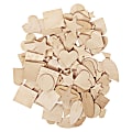 Pacon Creativity Street Natural Wood Shapes Set - (Star, Heart, Geometric, Circle, Square) Shape - Natural - Wood - 1000 / Set