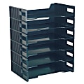 Innovative Storage Designs Stackable Letter Trays, Black, Pack Of 6