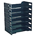 Innovative Storage Designs Stackable Letter Trays, Black, Pack Of 6 1 thumbnail image
