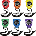 Champion Sports Stopwatches, Assorted Colors, Pack Of 6