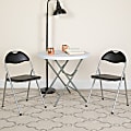Flash Furniture Hercules Vinyl Metal Folding Chairs, Set Of 4 Folding Chairs, Black 1 thumbnail image