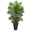 Nearly Natural Kentia Palm 60”H Artificial Tree With Decorative Planter, 60”H x 20”W x 15”D, Green