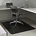 Deflecto Chair Mat For Low-Pile Carpets, For Commercial-Grade Carpeting, 46"W x 60"D, Black 1 thumbnail image