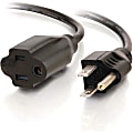 C2G 2ft 16 AWG Outlet Saver Power Extension Cord (NEMA 5-15P to NEMA 5-15R) - 2ft 1 thumbnail image