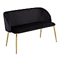 LumiSource Fran Bench, Gold/Black 1 thumbnail image