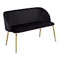 LumiSource Fran Bench, Gold/Black