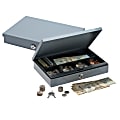 Office Depot® Brand Ultra-Slim Cash Box With Security Lock, 2"H x 11 1/4"W x 7 1/2"D, Gray 1 thumbnail image