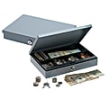 Office Depot® Brand Ultra-Slim Cash Box With Security Lock, 2"H x 11 1/4"W x 7 1/2"D, Gray