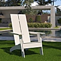 Flash Furniture Sawyer Modern All-Weather Poly Resin Wood Adirondack Chair, White 1 thumbnail image
