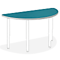 HON® Build Half-Round Table Top, 1 3/16"H x 60"W x 30"D, Blue Agave
