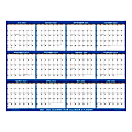 2023-2024 SwiftGlimpse Academic Monthly Erasable Wall Calendar, 32" x 48”, Navy, July To June 1 thumbnail image