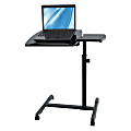 Brenton Studio® Zarty Split-Top Mobile Laptop Cart, 28 1/8"H x 27 3/4"W x 15 3/4"D, Black Gloss