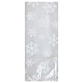 Amscan Christmas White Snowflake Cellophane Party Bags, Medium, Pack Of 200 Bags