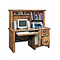 Sauder® Cottage Home Computer Desk With Hutch, 57"H x 59 1/2"W x 23 1/2"D, Bishop Pine 1 thumbnail image