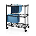 Realspace® 2-Tier File Cart, 29 3/4"H x 25 3/4"W x 13 7/8"W, Black 1 thumbnail image