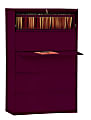 Sandusky® 800 42"W Lateral 5-Drawer File Cabinet, Metal, Burgundy