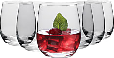 Table 12 Lead-Free Crystal Small Beverage Glasses, 15.5 Oz, Clear, Set Of 6 Glasses