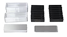 The Mighty Badge™ Reusable Name Badges, For Laser/Inkjet Printers, 1" x 3", Silver, Pack Of 100 1 thumbnail image