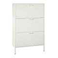 Ameriwood Home Systembuild Evolution Mission District 3-Door Locker-Style Metal Shoe Storage Cabinet, 49"H x 31-1/2"W x 10-1/4"D, Soft White 1 thumbnail image