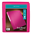 Office Depot® Brand EverBind™ View 3-Ring Binder, 1 1/2" D-Rings, Pink
