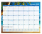 Office Depot® Brand Monthly Wall Calendar, 12" x 15", Paradise, January To December 2022 1 thumbnail image