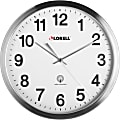Lorell Brushed Nickel Plated Atomic Wall Clock