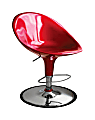 Baxton Studio Set of Two Curio High-back Adjustable Swivel Barstool, Red 1 thumbnail image