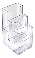 Azar Displays 3-Tier 3-Pocket Acrylic Trifold Brochure Holders, 9"H x 4-1/4"W x 5-1/4"D, Clear, Pack Of 2 Holders 1 thumbnail image