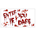 Amscan Enter If You Dare Bloody Cling Decals, 15" x 7", Red, 13 Decals Per Pack, Set Of 5 Packs