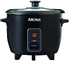 Aroma ARC-363-1NGB 6-Cup Pot Style Rice Cooker, Black 1 thumbnail image