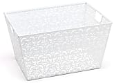 Realspace™ Brocade Storage Basket, White 1 thumbnail image