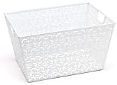 Realspace™ Brocade Storage Basket, White