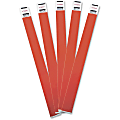 Advantus Tyvek® Wristbands, AVT75441, 3/4"W x 10"L, Rectangle, Red, Tyvek, Pack Of 100 1 thumbnail image