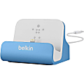 Belkin Charge + Sync Dock for iPhone 5 - Wired - iPod, iPhone - Charging Capability - Synchronizing Capability - Blue