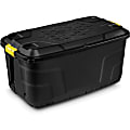 CEP 145L Heavy Duty Storage Box - External Dimensions: 37" Length x 20.5" Width x 17.7" Height - 38.30 gal - Padlock Closure - Heavy Duty - Stackable - Plastic - Black, Yellow - For Supplies, Document, File - 1 Each