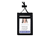 Advantus - Name badge holder - lanyard - black (pack of 12) 1 thumbnail image