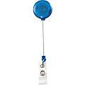 Advantus Translucent Retractable ID Card Reel With Snaps, Translucent Blue/Clear, Pack Of 12 1 thumbnail image