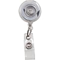 Advantus Translucent Retractable ID Card Reel with Snaps - Plastic, Nylon - Translucent - 12 / Pack 1 thumbnail image