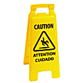 Boardwalk Caution Safety Sign For Wet Floors, 2-Sided, 26"H x 10"W x 2"D, Yellow 1 thumbnail image