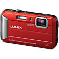 Panasonic Lumix TS30 16 Megapixel Compact Camera - Red - 1/2.33" Sensor - Autofocus - 2.7"LCD - 4x Optical Zoom - 4x Digital Zoom - Optical (IS) - 1280 x 720 Video - HD Movie Mode