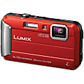 Panasonic Lumix TS30 16 Megapixel Compact Camera - Red - 1/2.33" Sensor - Autofocus - 2.7"LCD - 4x Optical Zoom - 4x Digital Zoom - Optical (IS) - 1280 x 720 Video - HD Movie Mode 1 thumbnail image