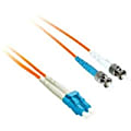 C2G 1m LC-ST 50/125 OM2 Duplex Multimode Fiber Optic Cable (Plenum-Rated) - Orange